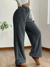 Plain Teddy Trousers With Drawstring