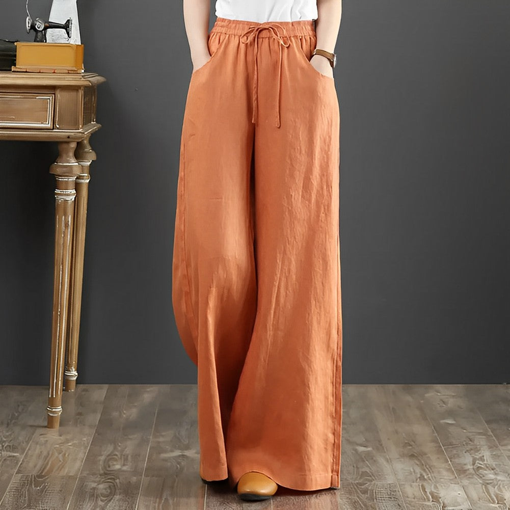 Casual linen summer trousers