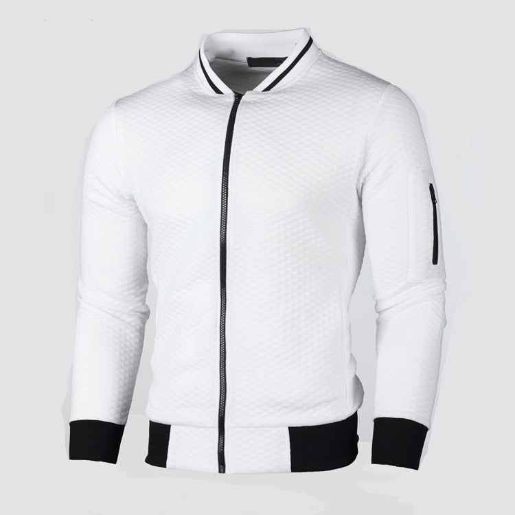 Men's – Jacket – Slim Fit Plaid – Sporty Style