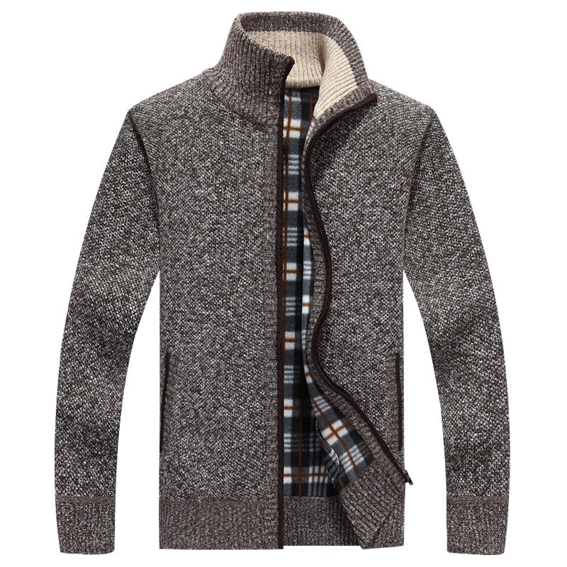 Men's - Winter Jacket - Block Pattern - Warm & Stylish for Cold Weather
