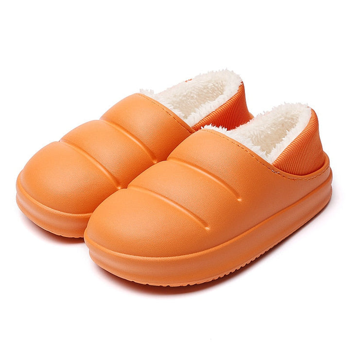 Women's waterproof warm plush slippers