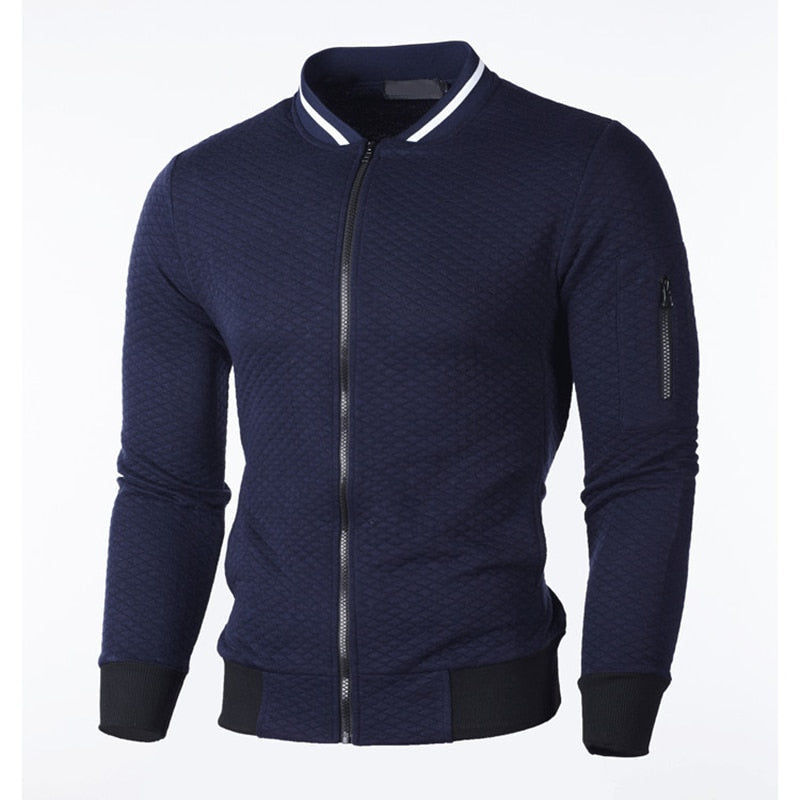 Men's – Jacket – Slim Fit Plaid – Sporty Style