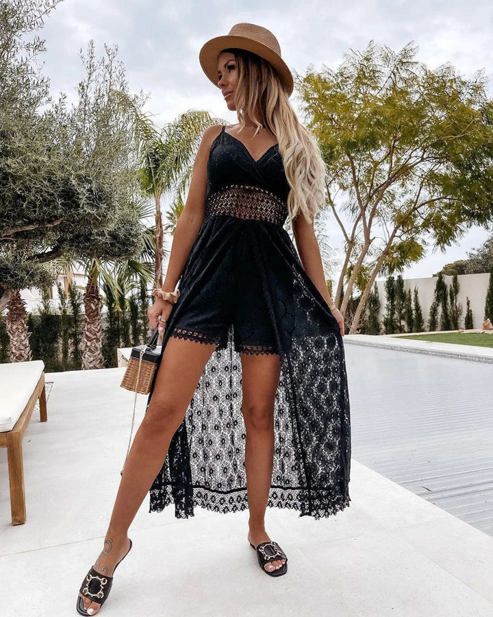 Jumpsuit with lace print