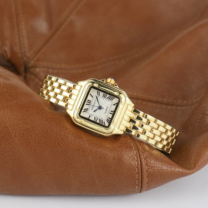 Luxury Fashion Ladies Watch Square Brand Ladies Quartz Watch Silver Steel Strap