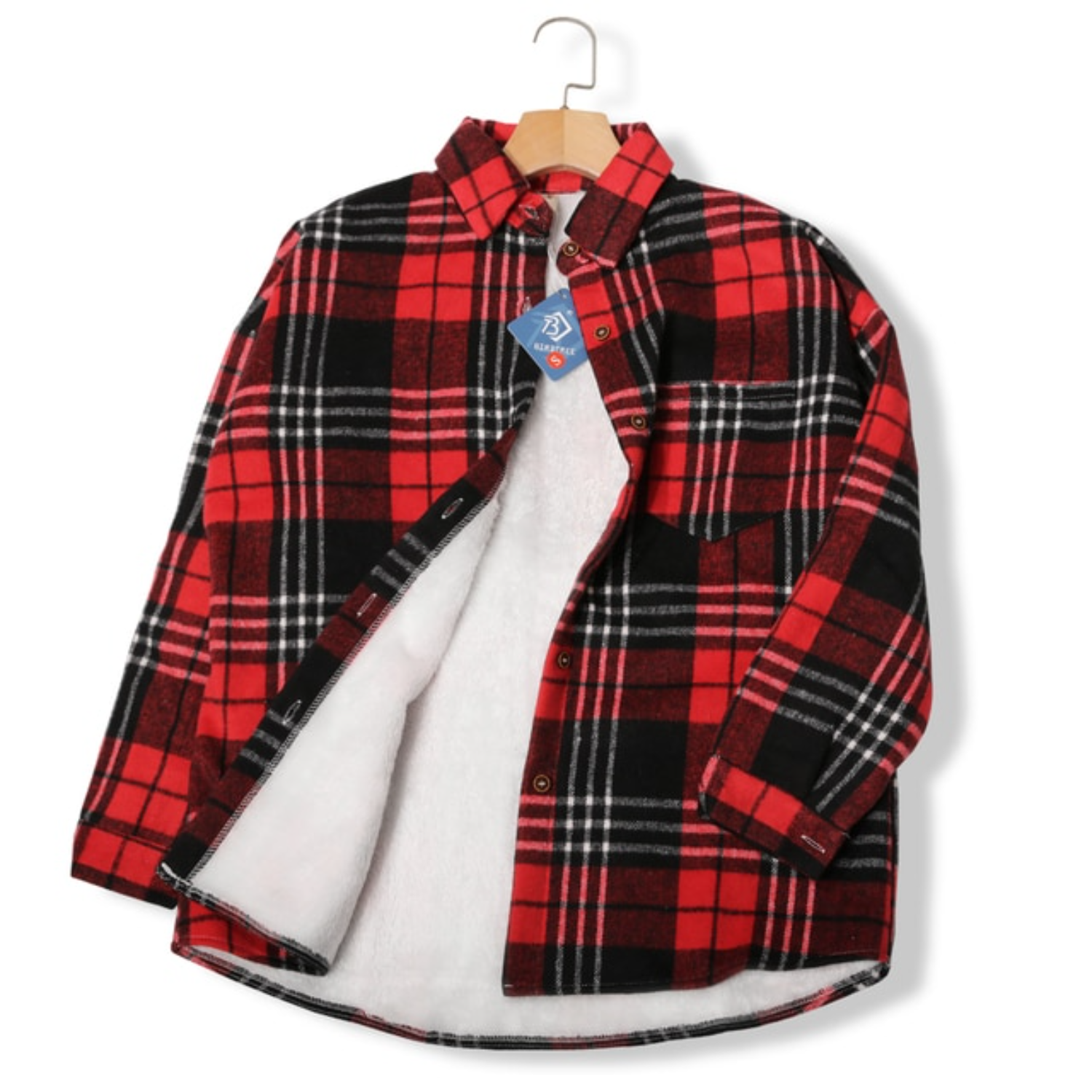 Eva™ | Checked jacket with fur