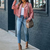 Suede jacket with fringes