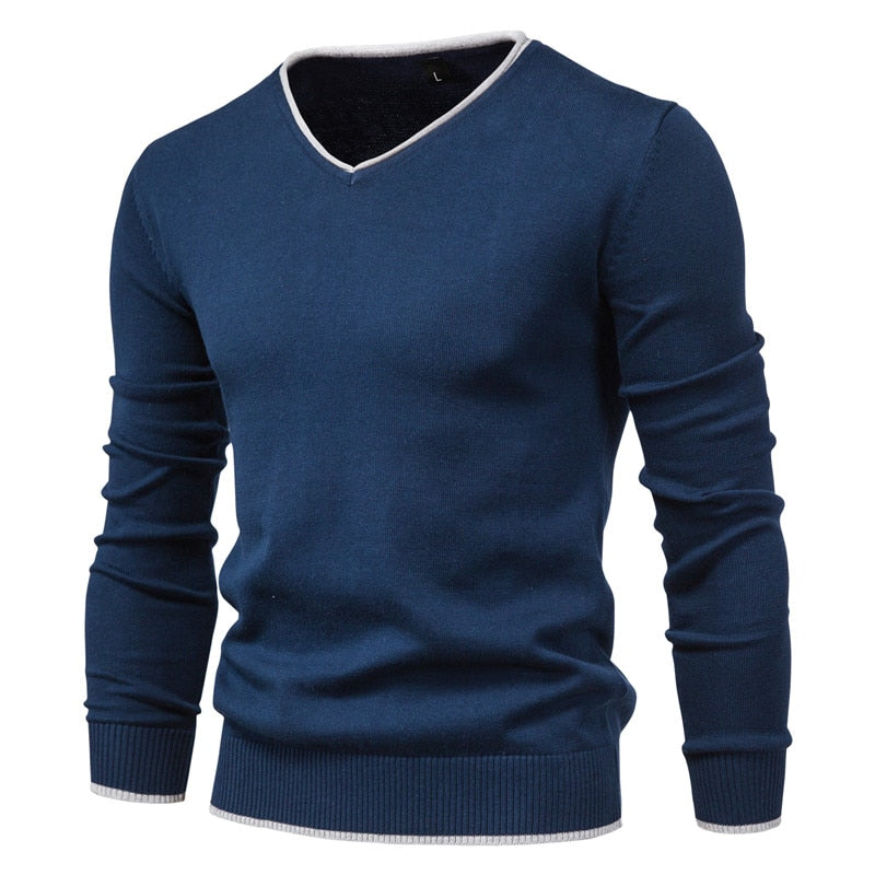 Men's – Sweater – Slim Fit V-Neck – Modern Style