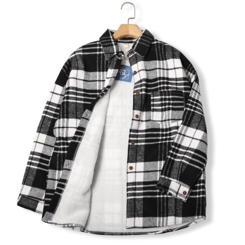 Eva™ | Checked jacket with fur