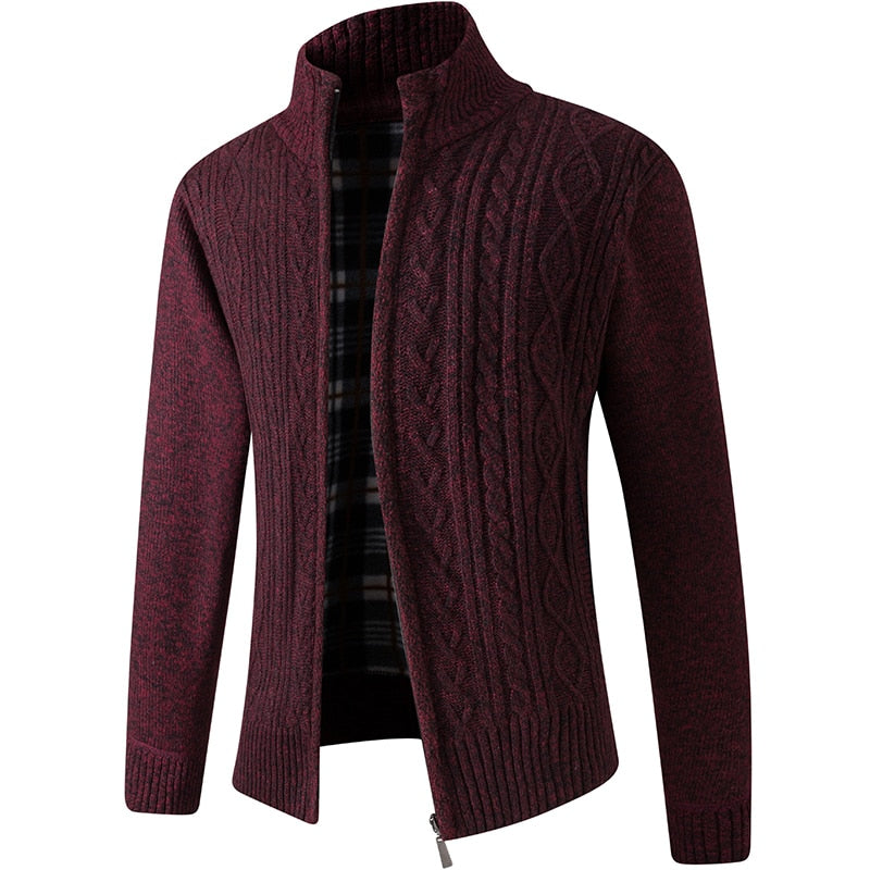Men's - Winter Jacket - Block Pattern - Warm & Stylish for Cold Weather