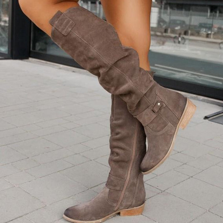 Elegant comfort in knee-high leather boots