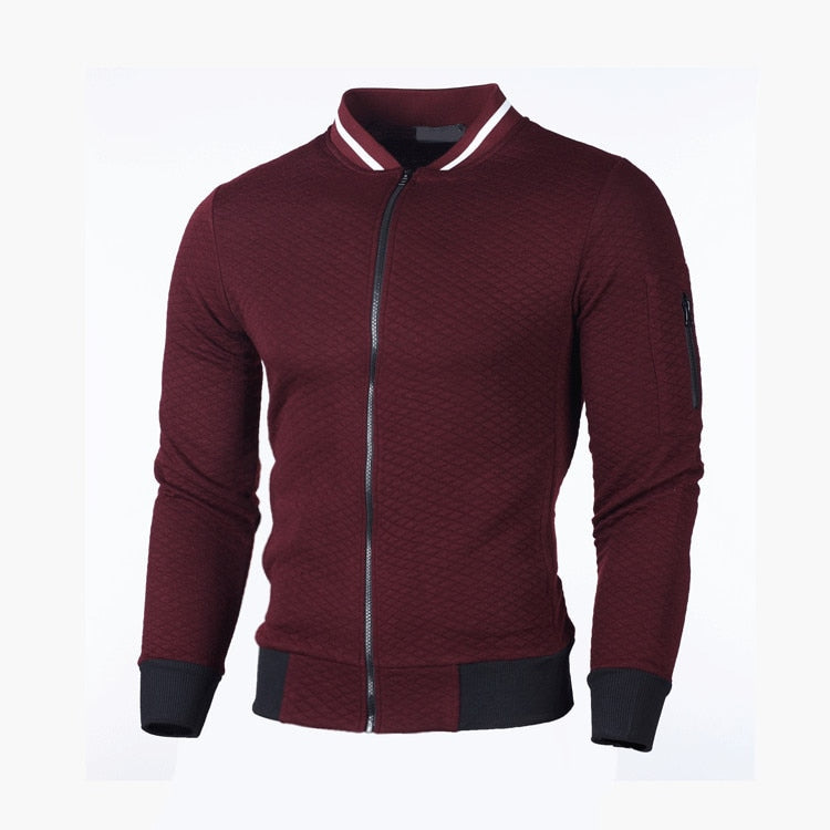 Men's – Jacket – Slim Fit Plaid – Sporty Style