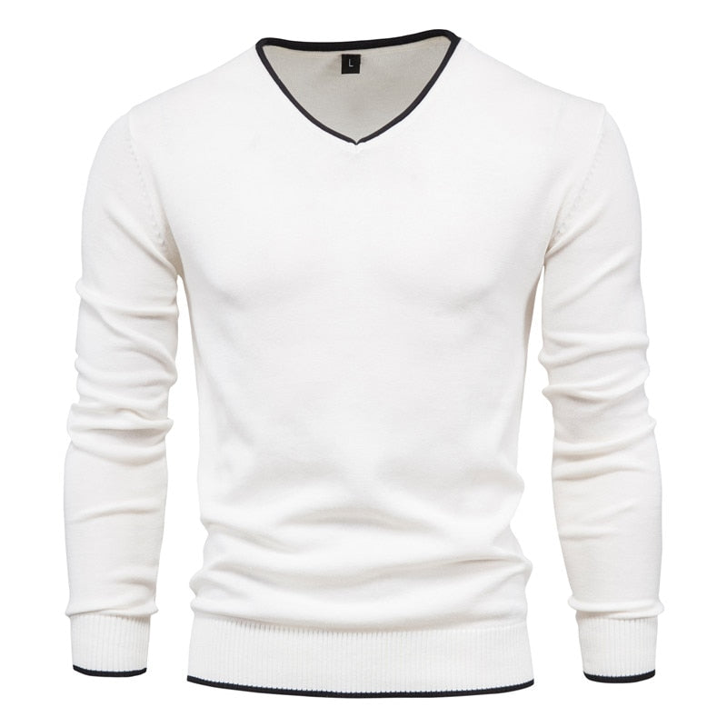 Men's – Sweater – Slim Fit V-Neck – Modern Style