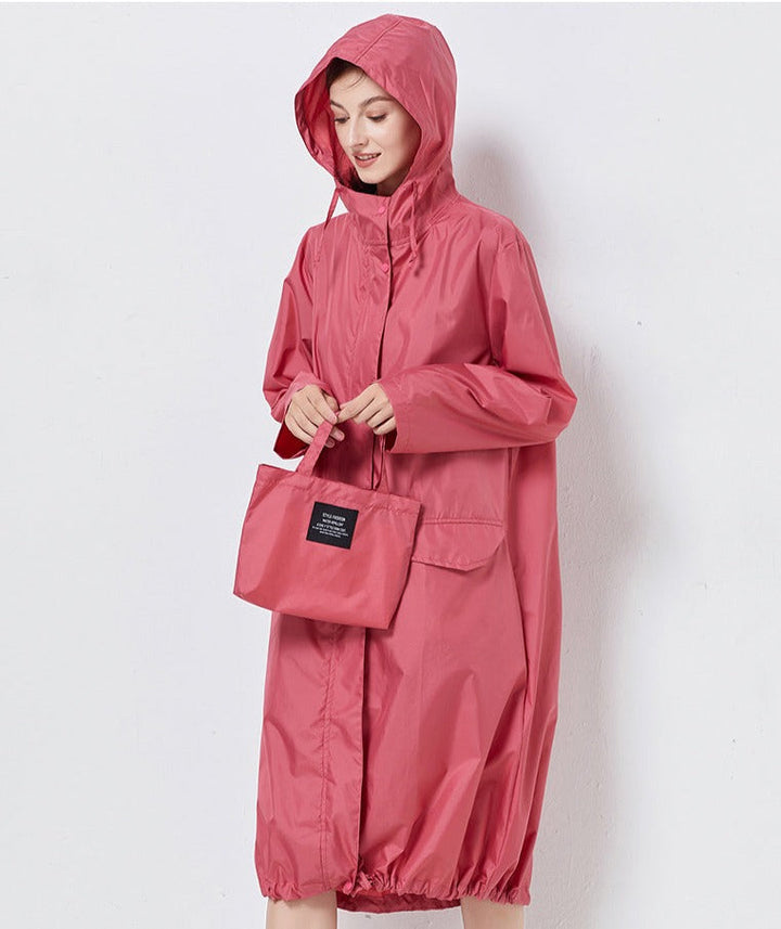 Robust mackintosh with hood ladies windbreaker