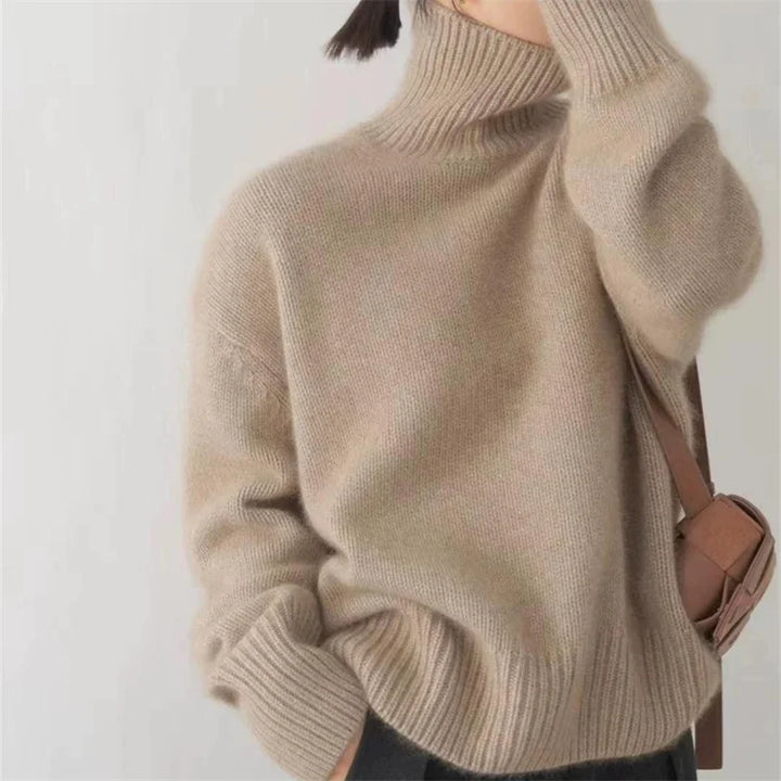 Ladies turtleneck jumper fine knit