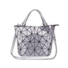 Structured carrier bag with geometric pattern