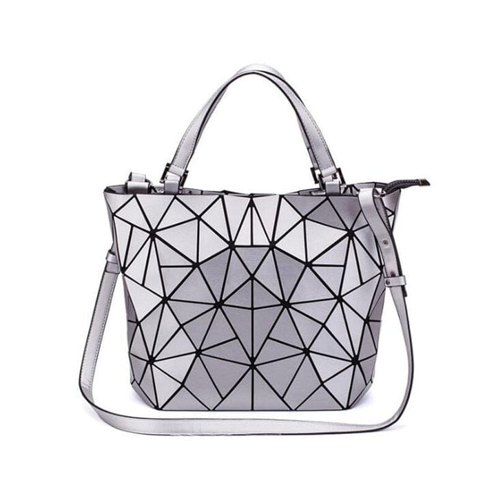 Structured carrier bag with geometric pattern