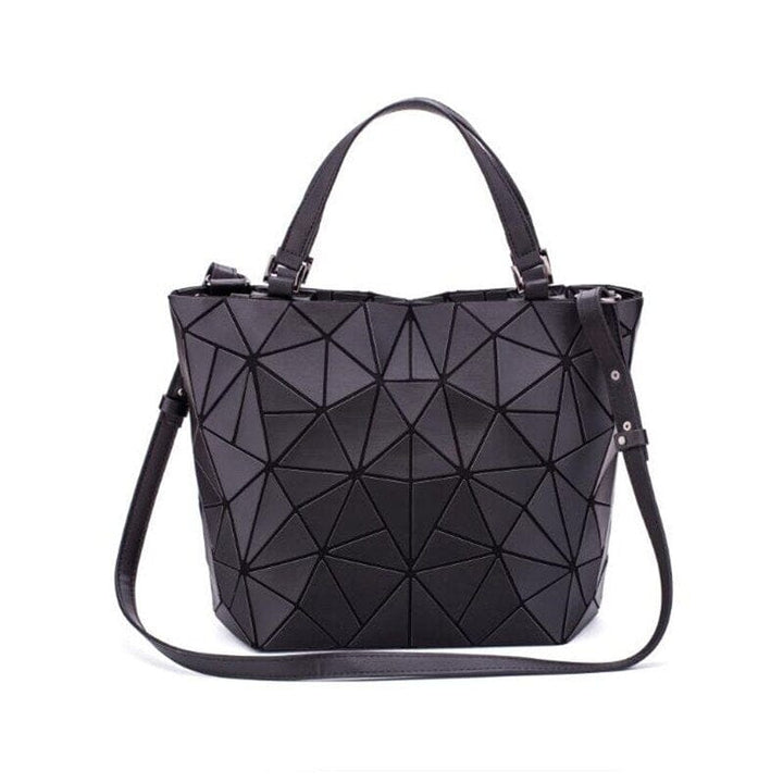 Structured carrier bag with geometric pattern