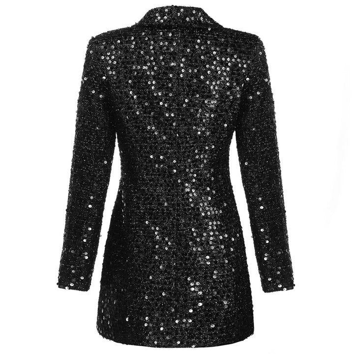 Black sequin blazer dress