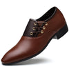 Breathable leather shoes for men