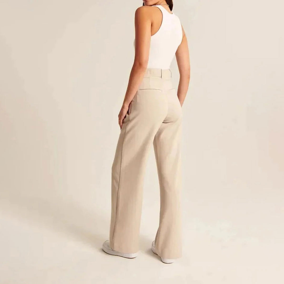 Women - High-Waisted Trousers - Stylish Design for Fashion - Trendy & Comfortable Fashion Essential