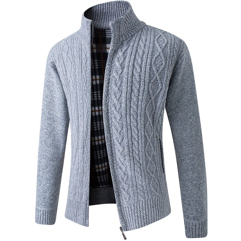 Men's - Winter Jacket - Block Pattern - Warm & Stylish for Cold Weather