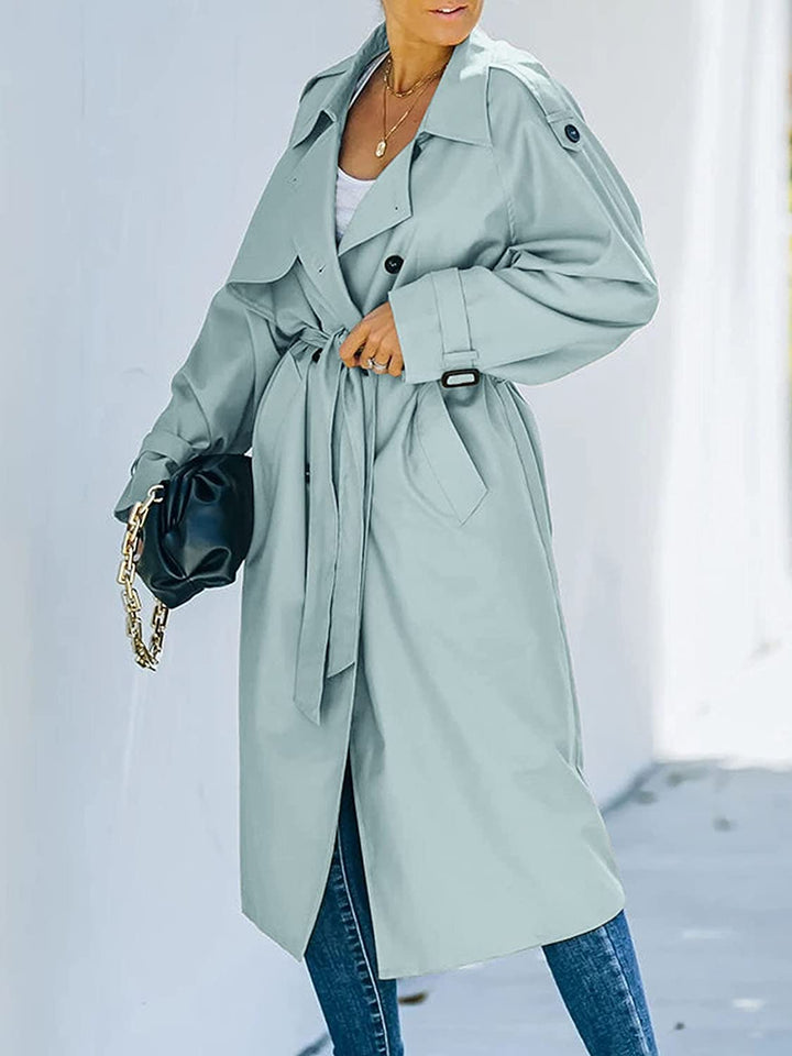 Women's coat - Classic double-breasted trench coat for women