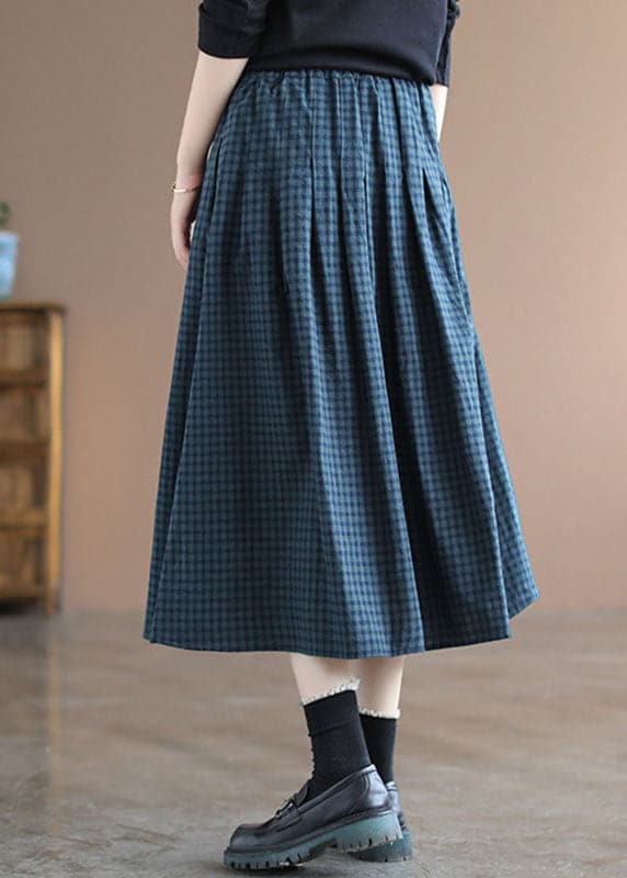 Elasticated checked skirt