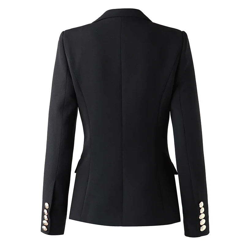 Ladies slim fit black blazer in European style