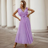 Vintage ruffle pleated summer dress