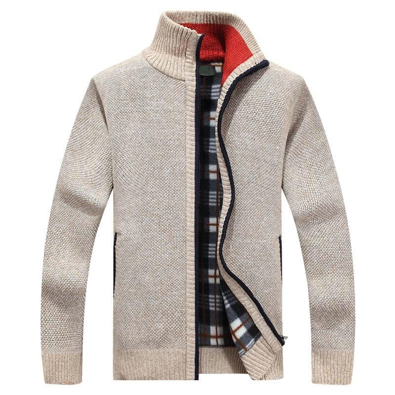 Men's - Winter Jacket - Block Pattern - Warm & Stylish for Cold Weather