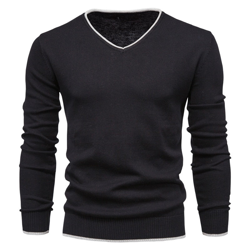 Men's – Sweater – Slim Fit V-Neck – Modern Style
