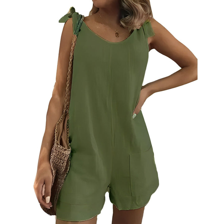 Loose sleeveless pocket overall