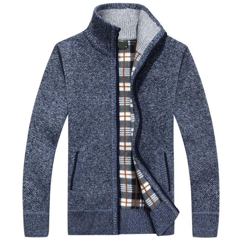 Men's - Winter Jacket - Block Pattern - Warm & Stylish for Cold Weather