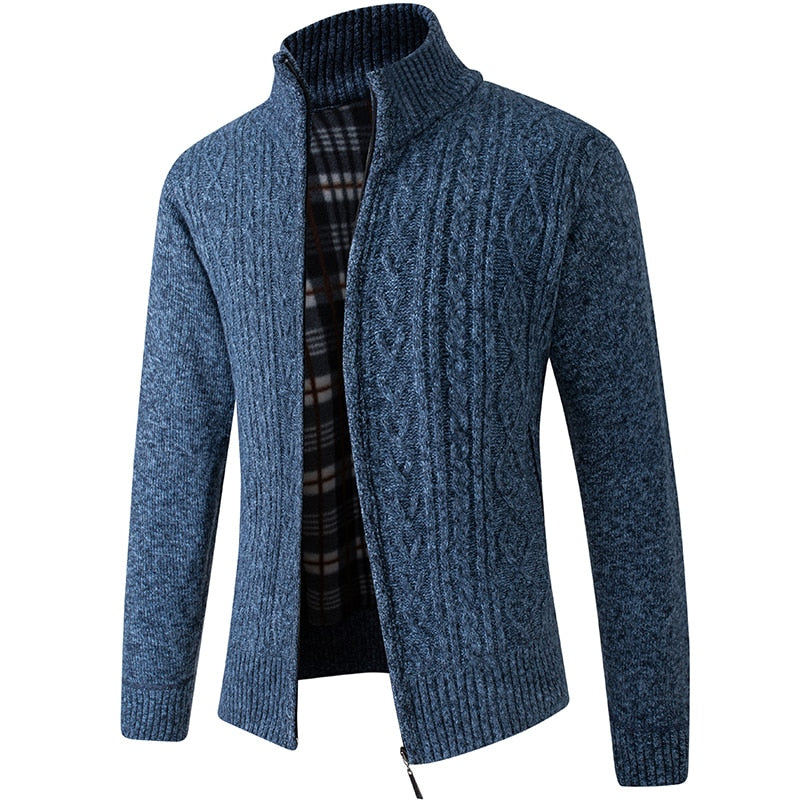 Men's - Winter Jacket - Block Pattern - Warm & Stylish for Cold Weather