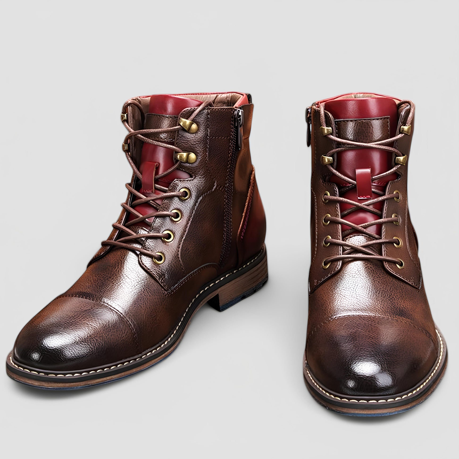 Men's - Boots - Full-Grain Leather - Burnished Finish