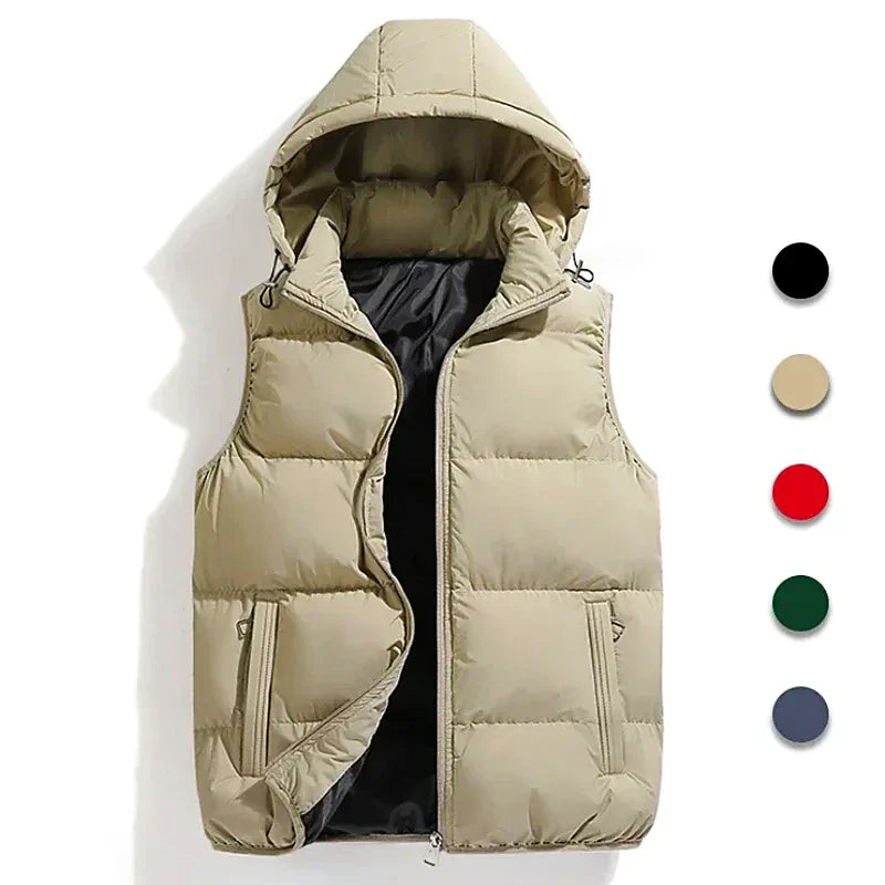 Men - Waistcoat - Detachable Hood - Stylish Casual Outerwear