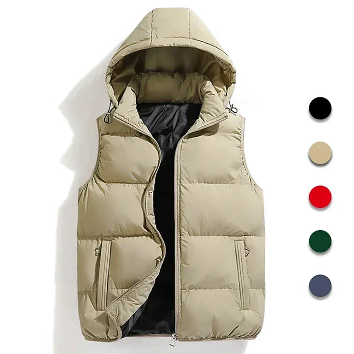 Men - Waistcoat - Detachable Hood - Stylish Casual Outerwear