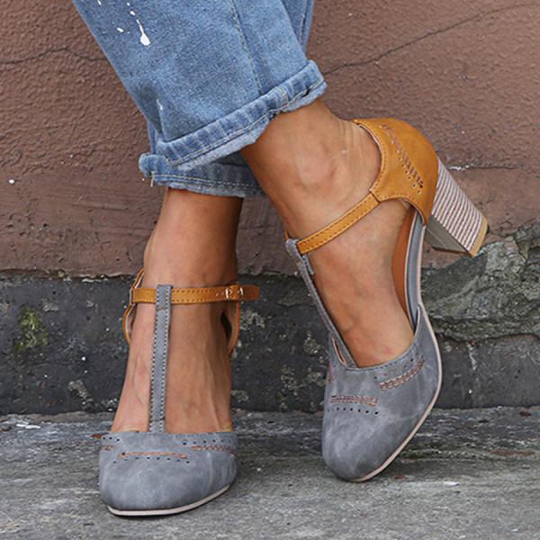 Women's - Stylish Block Heel Sandals - Comfortable & Trendy Footwear