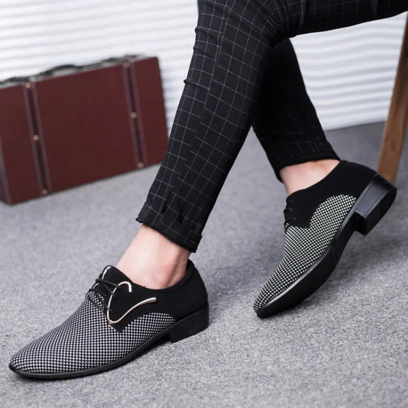 Modern derby shoes with mesh design