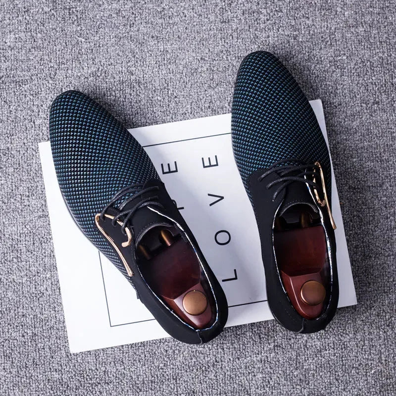 Modern derby shoes with mesh design