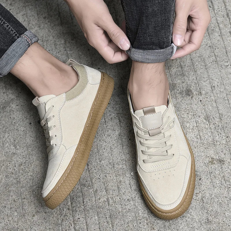 Maxwell - Casual suede sneakers with textured sole