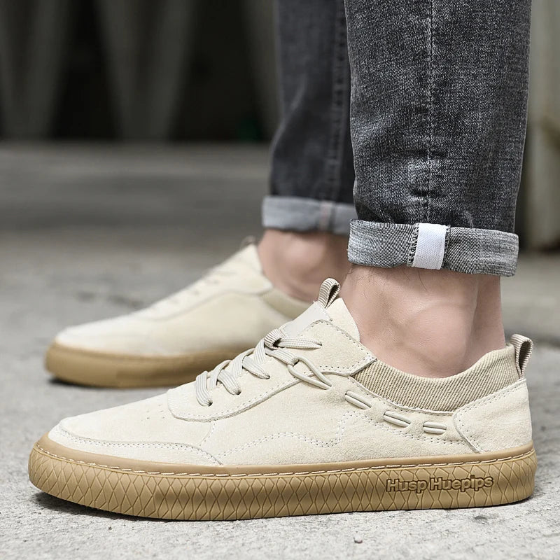 Maxwell - Casual suede sneakers with textured sole