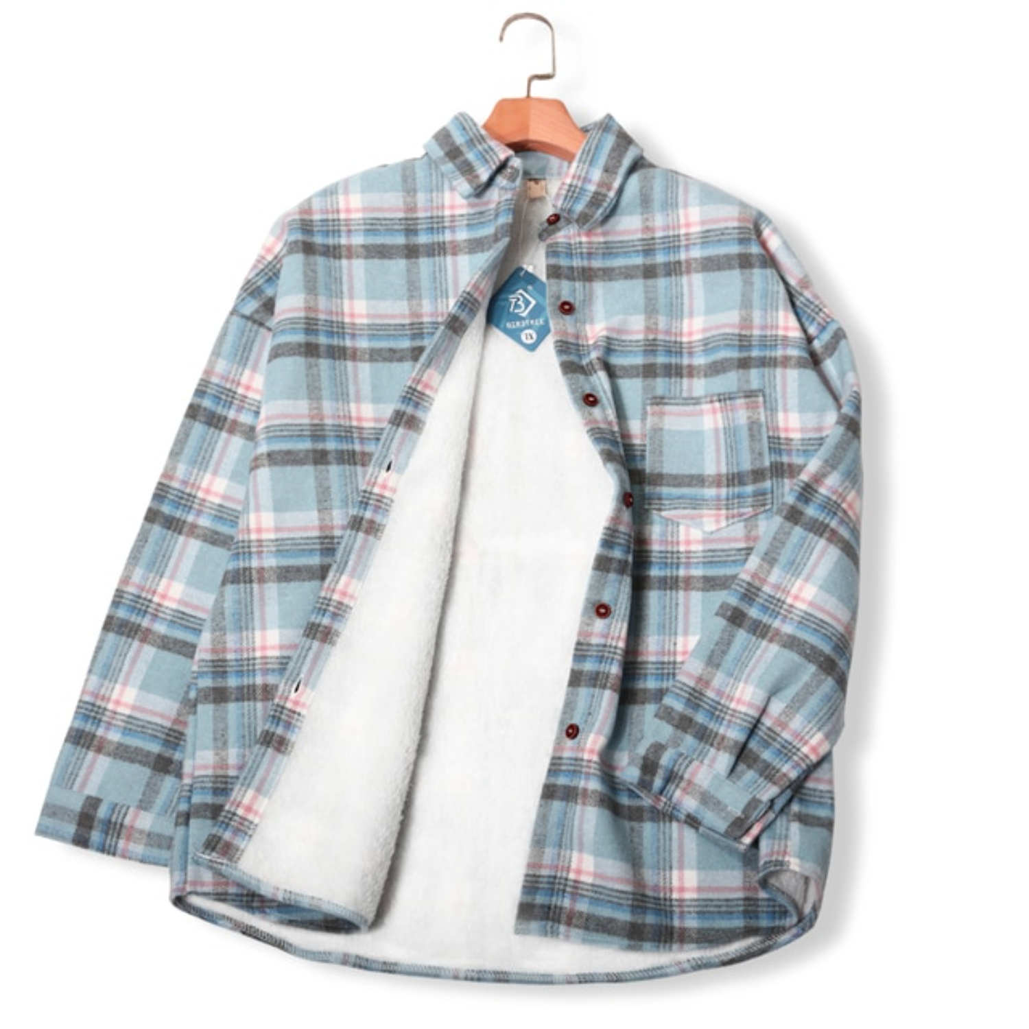 Eva™ | Checked jacket with fur