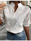 Elegant short-sleeved blouse