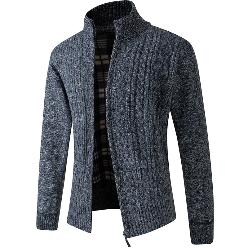 Men's - Winter Jacket - Block Pattern - Warm & Stylish for Cold Weather