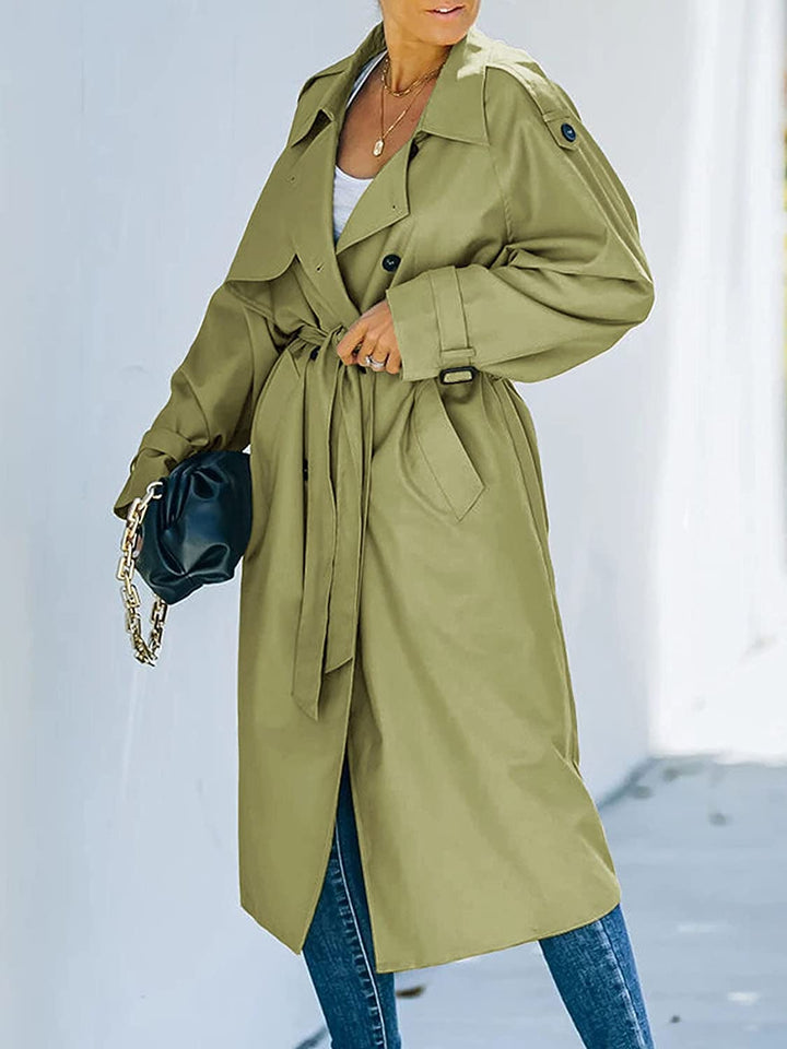 Women's coat - Classic double-breasted trench coat for women