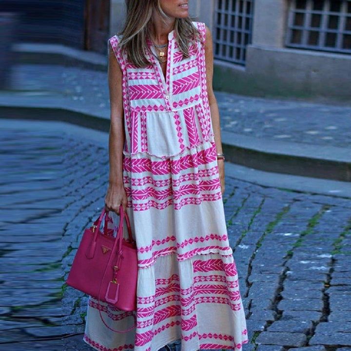 Pink patterned dress