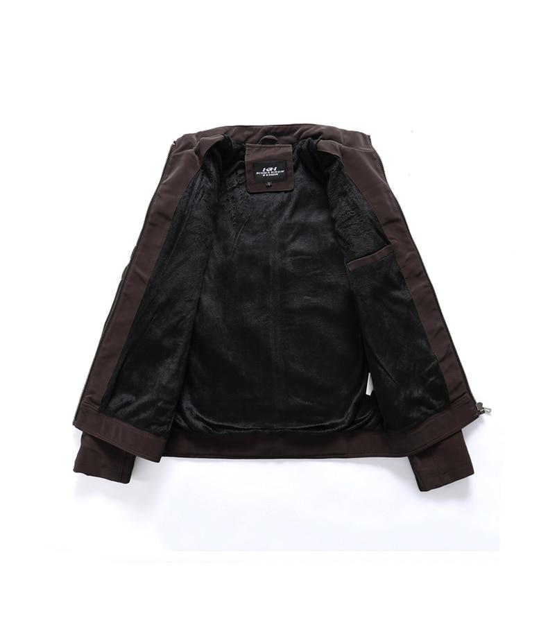 Men's - Motorbike Jacket - High-Quality Leather - Stand-Up Collar