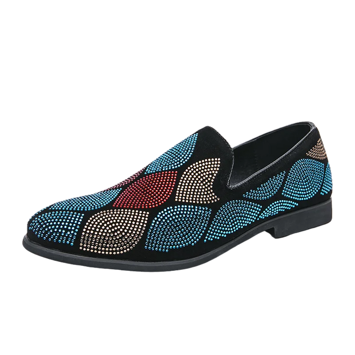 Modern slip-on shoes with geometric pattern