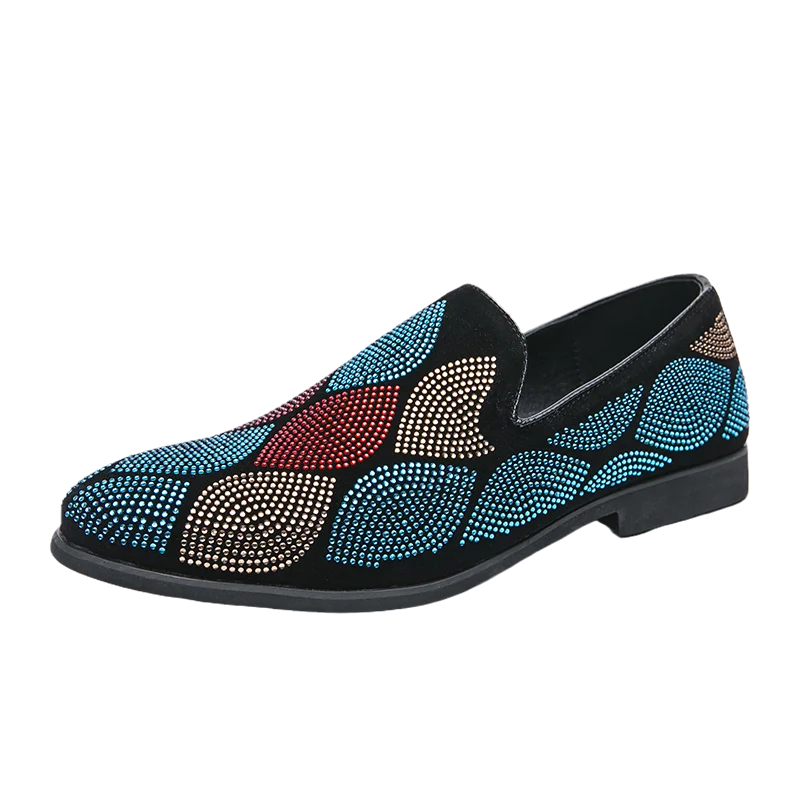 Modern slippers with a geometric pattern